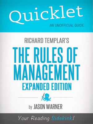 cover image of Quicklet on Richard Templar's Rules of Management
